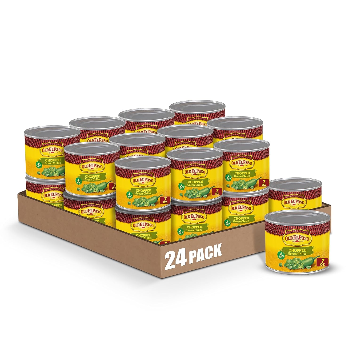 Old El Paso Mild Chopped Green Chiles, 7 oz. (Pack of 24)