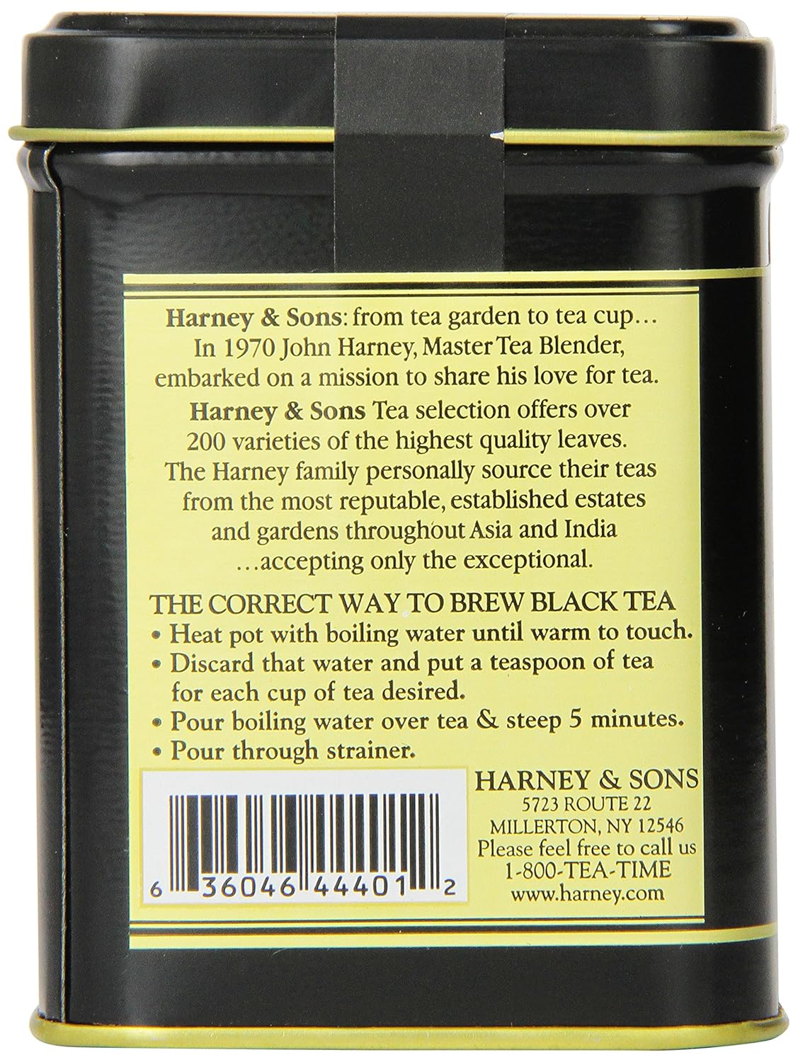 Harney & Sons Chocolate Black Tea, Florence, Hazelnut, 4 Ounce