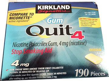 Kirkland signature Gum Quit 4 Stop Smoking Aid 190 pieces