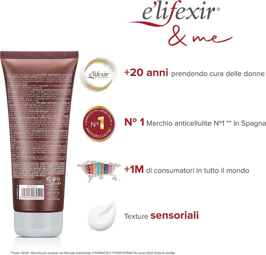 E'Lifexir Cocoa Sense, Body Scrub, Slimming And Firming, Improves Brightness & Smooth, Reduce Fat, Soothes And Moisturizes The Skin ( 200Ml)