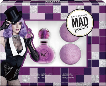 Katy Perry Mad Potion Eau De Parfum 30Ml & 2 X 100G Bath Bomb Gift Set