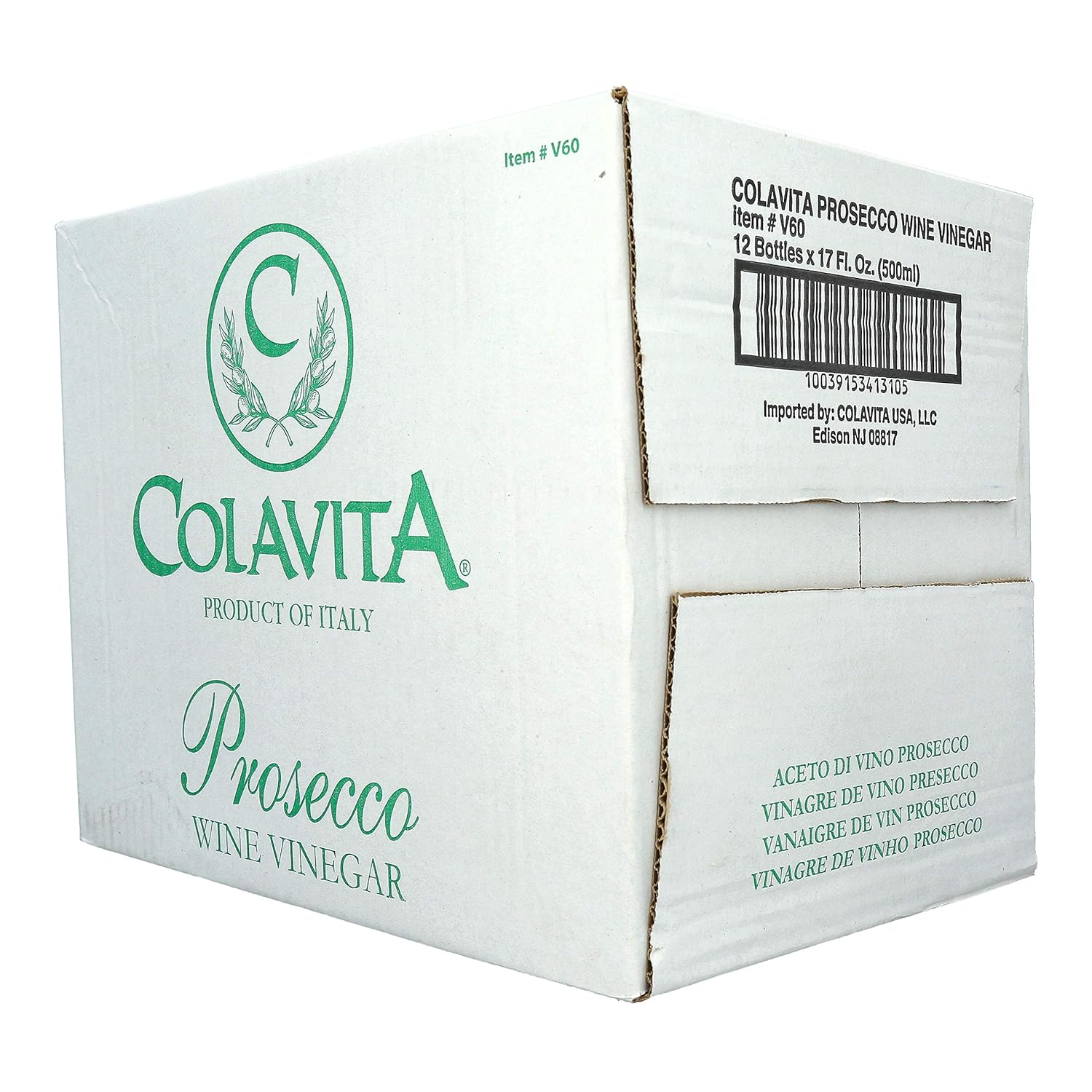 Colavita Wine Vinegar - Prosecco White Wine Vinegar, Non GMO, 17 Ounces : Grocery & Gourmet Food