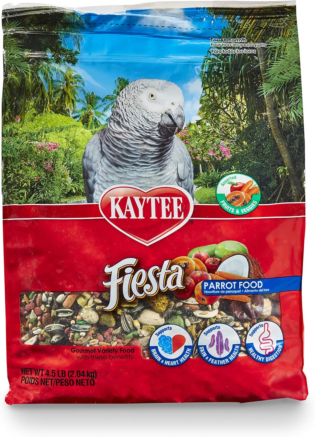 Kaytee Fiesta Parrot Pet Bird Food, 4.5 Pound