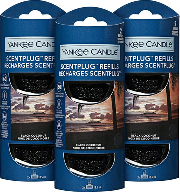 Yankee Candle Scentplug Fragrance Refills | Black Coconut Plug In Air Freshener Oil | Up To 60 Days Of Fragrance | 6 Count