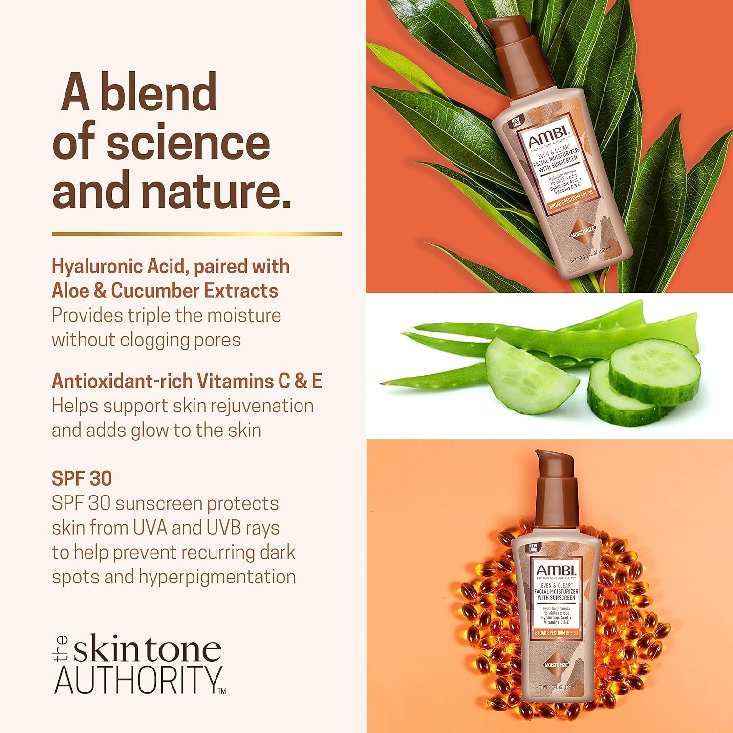 Ambi Even & Clear Daily Facial Moisturizer With Spf 30, 3.5 Ounce : Beauty & Personal Care