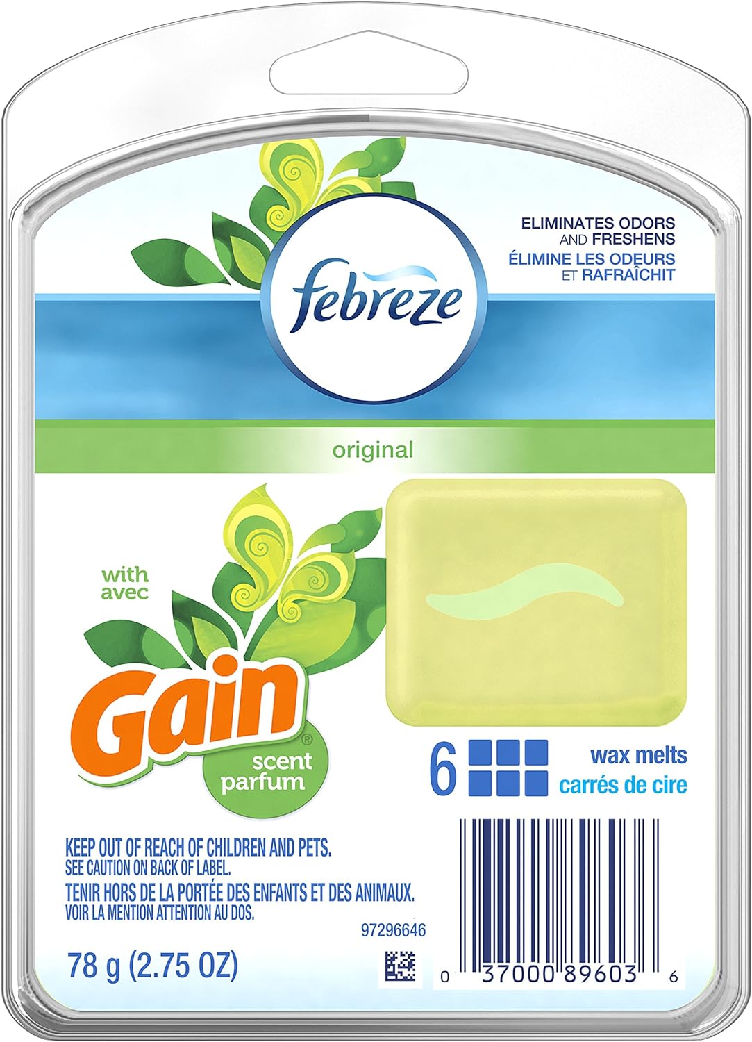 Febreze Wax Melts Gain Original Air Freshener (1 Count, 2.75 Ounce)