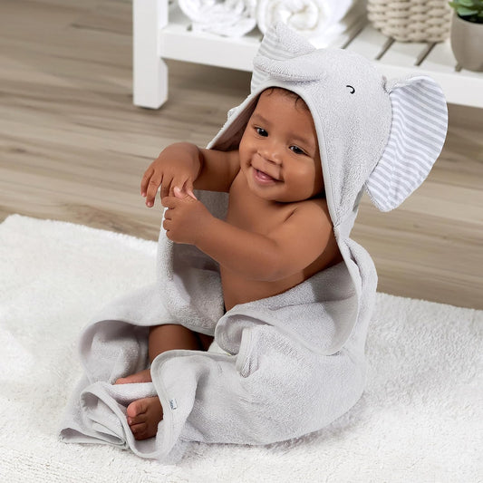 Gerber Baby 4 Piece Animal Character Hooded Towel And Washcloth Set, Yellow Giraffe, One Size
