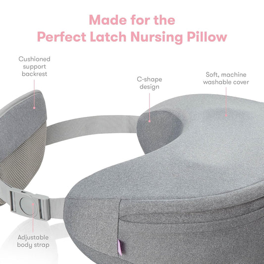 Frida Mom Nursing Pillow Cover, Easy-To-Clean Replacement Cover, Soft Fabric, Machine Washable, Gray