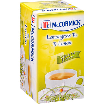 Mccormick 25 Count Caffeine Free Lemongrass Tea Bags, 0.89 Oz (Pack Of 6)