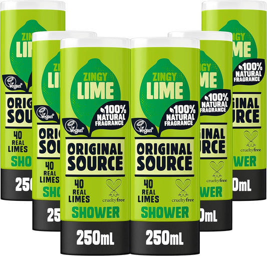 Original Source Sea Salt And Samphire Vegan Shower Gel, 100 Percent Natural Fragrance, Vegan, Cruelty Free, Paraben Free, Bulk Buy, Pack Of 6 X 250 Ml