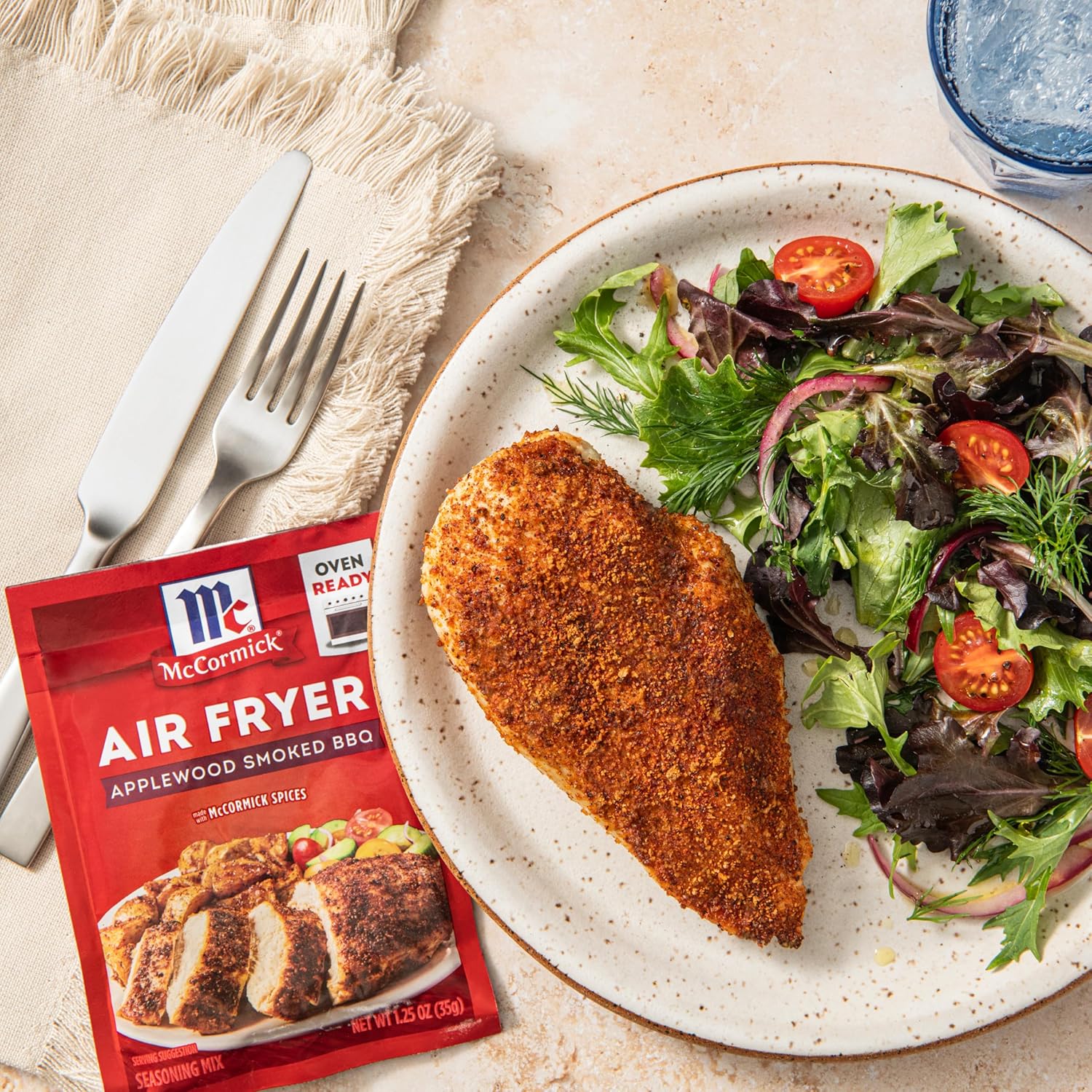 McCormick Air Fryer Applewood Smoked BBQ Seasoning Mix, 1.25 oz (Pack of 12) : Grocery & Gourmet Food