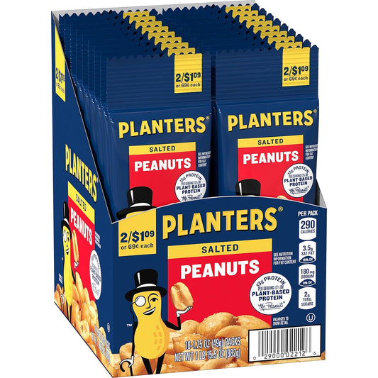 Planters Salted Peanuts, 1.75 Oz. (18-Pack)