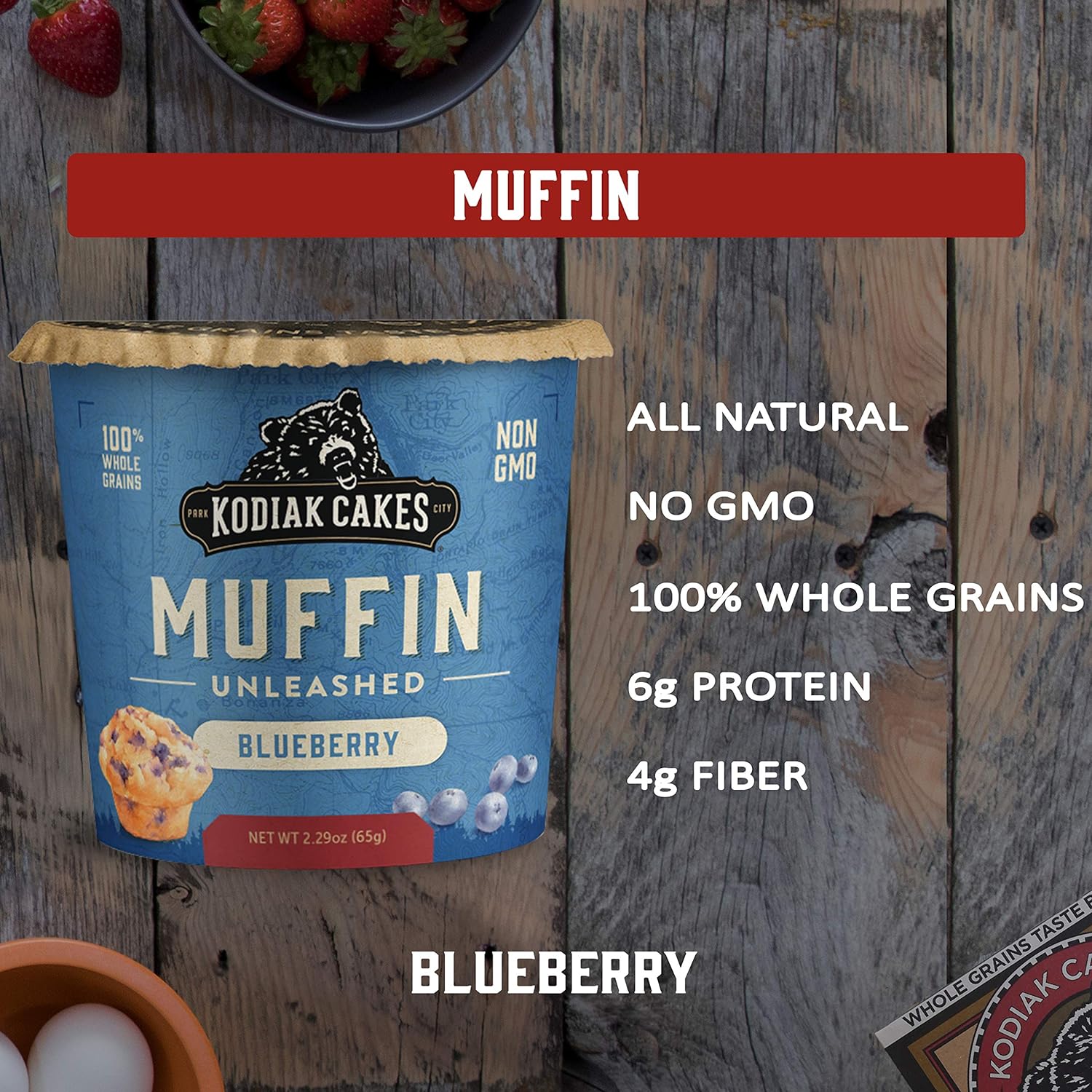 Kodiak Cakes Minute Muffins, Mountain Blueberry, 2.29 Ounce (Packaging May Vary) : Grocery & Gourmet Food