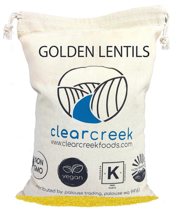 Montana Whole Golden Lentils | 4 lb Resealable Bags | Non-GMO | Kosher | Vegan | Non-Irradiated (Will Sprout) | Yellow Lentils