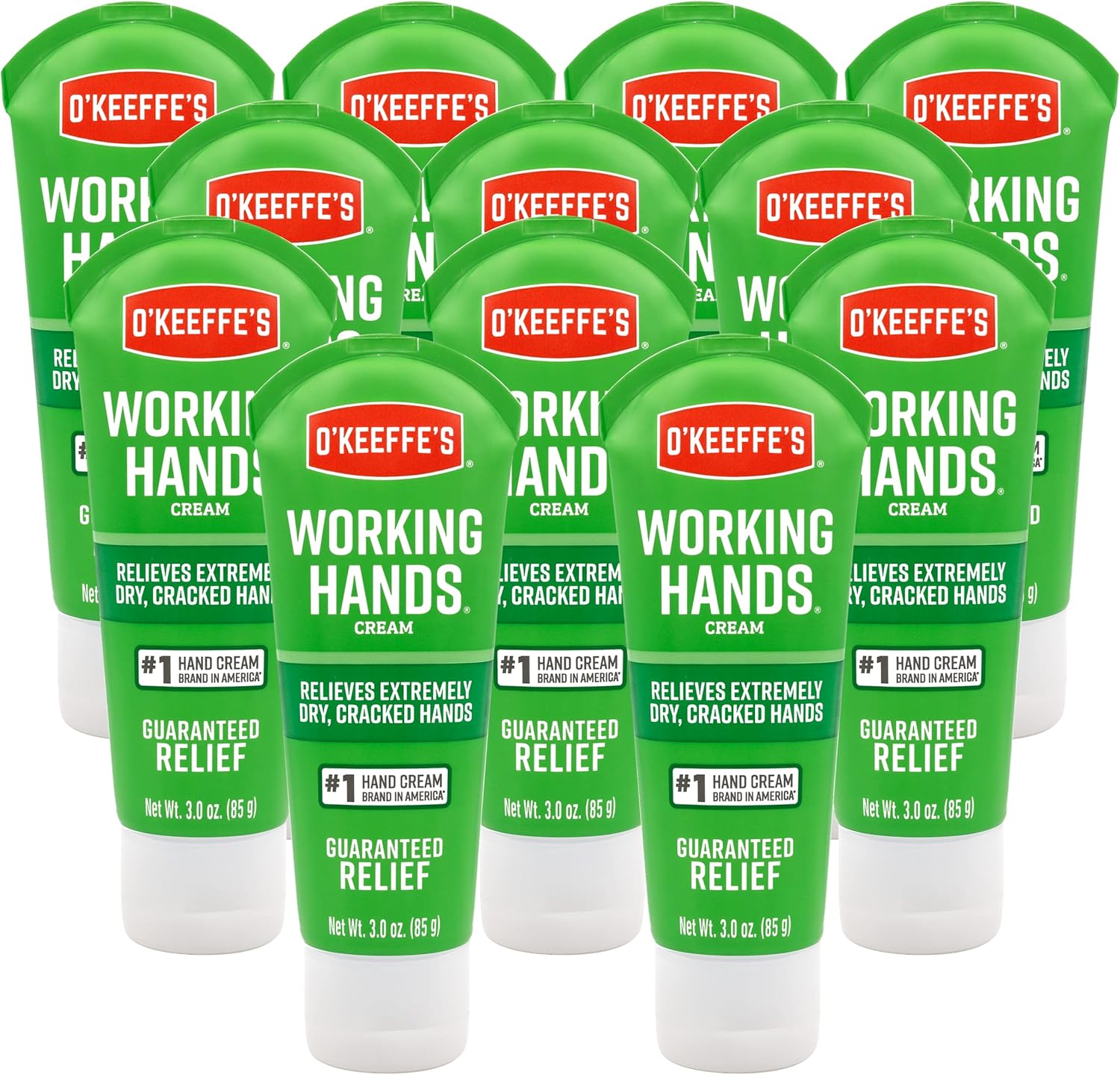 O'Keeffe'S Working Hands Hand Cream, Relieves And Repairs Extremely Dry Hands, 3 Oz Tube, (Bulk Hand Cream, Pack Of 12)