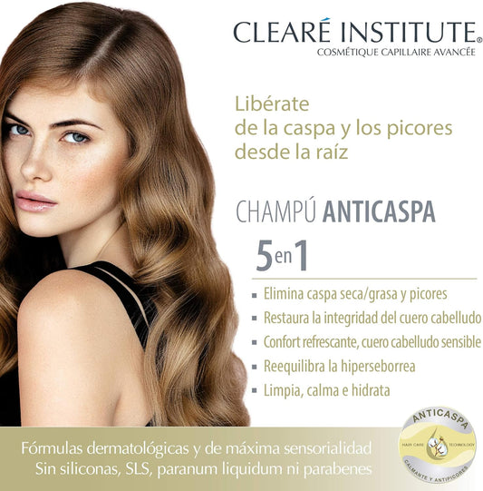 Cleare Institute Dandruff Shampoo Natural Ingredients. 400 ml