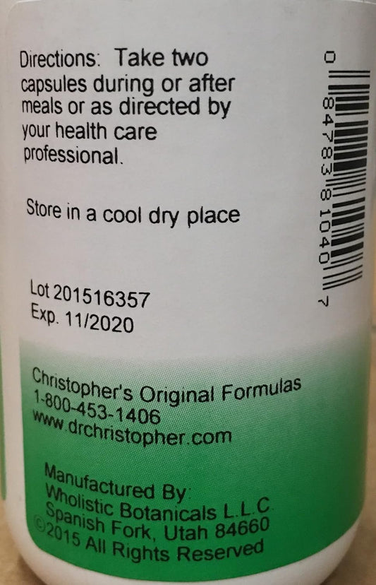 Christopher's Gas-Eze -- 475 mg - 100 Vegetarian Capsules
