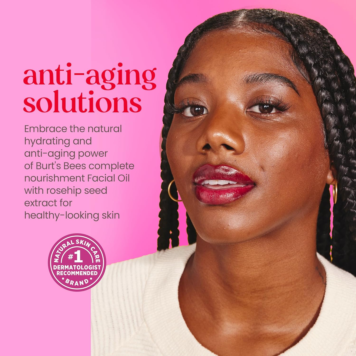 Burt'S Bees Gua Sha Face Oil With Rosehip Seed Extract, Reduces Appearance Of Fine Lines And Wrinkles, Use With Ice Roller & Facial Tools, Natural Origin Skin Care, 0.51 Fl. Oz. : Beauty & Personal Care