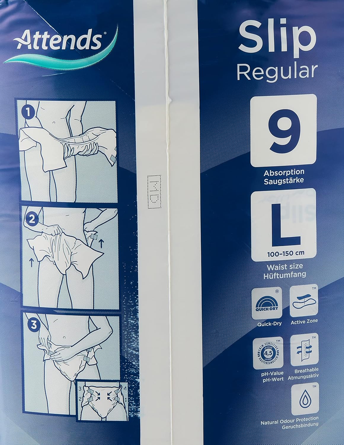 Van Heek 203330 Slip Regular 9 L Heavy Bladder / Incontinence Pads (Pack Of 1)
