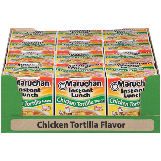 Maruchan Instant Lunch Chicken Tortilla, 2.25 Oz, Pack of 12