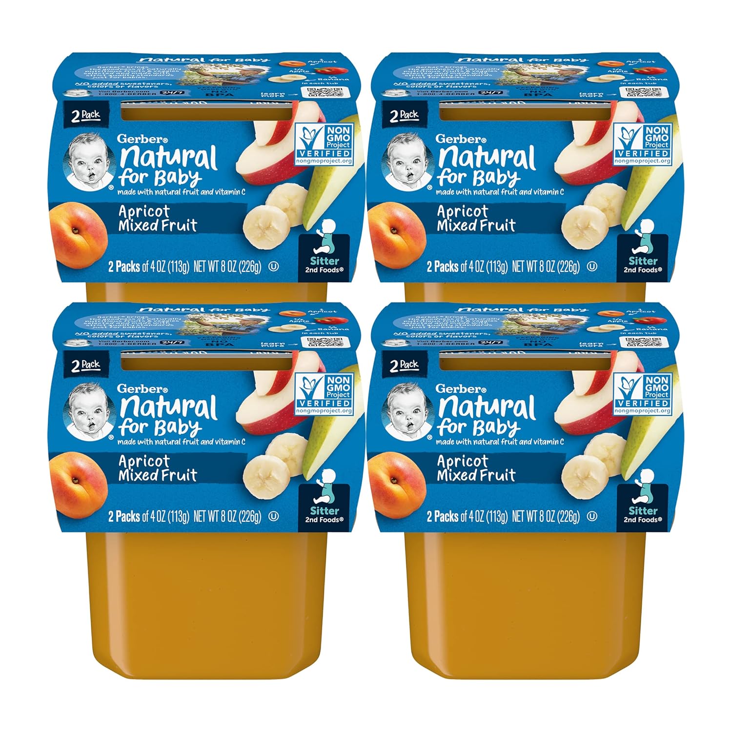 Gerber Baby Food, 2Nd Foods (Apricot Mixed Fruit)