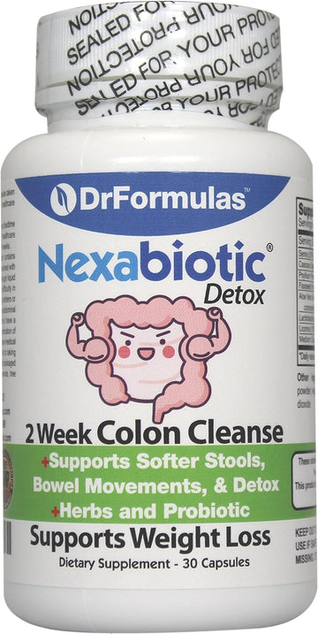 DrFormulas Probiotics for Women Weight Loss | Men & Women Colon Cleanse Detox | Nexabiotic 2 Week Fast & Quick Pills, Diet Supplements (Not Tea)