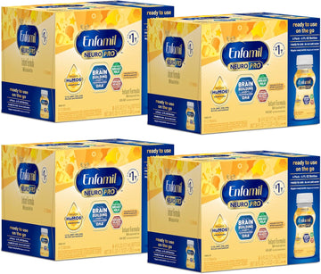 Enfamil NeuroPro Baby Formula, MFGM* 5-Year Benefit, Expert-Recommended Brain-Building Omega-3 DHA, Exclusive Immune Supporting HuMO6 Blend, Ready-to-Feed Infant Formula, Liquid, 6 Fl Oz (24 Count)