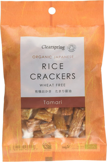 Clearspring Organic Japanese Tamari Rice Crackers, 50G (Pack Of 6)