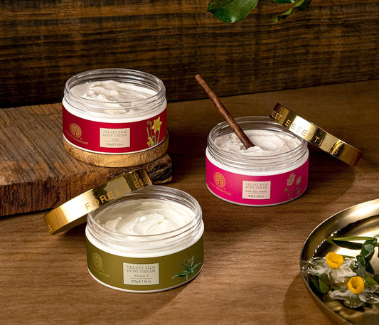 Forest Essentials Velvet Silk Body Cream Vitamin E - 200G