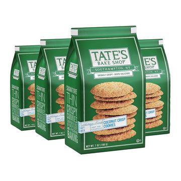 Tate'S Bake Shop Coconut Crisp Cookies, 4 - 7 Oz Bags