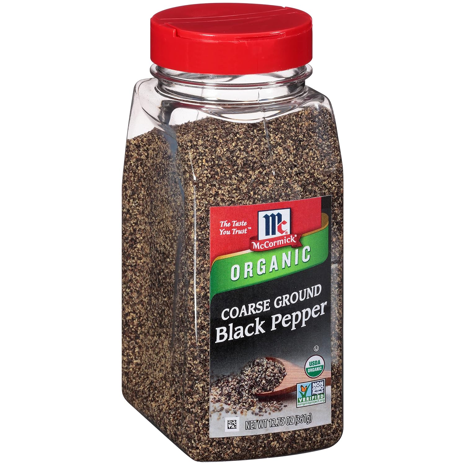 McCormick Organic Coarse Ground Black Pepper, 12.75 oz