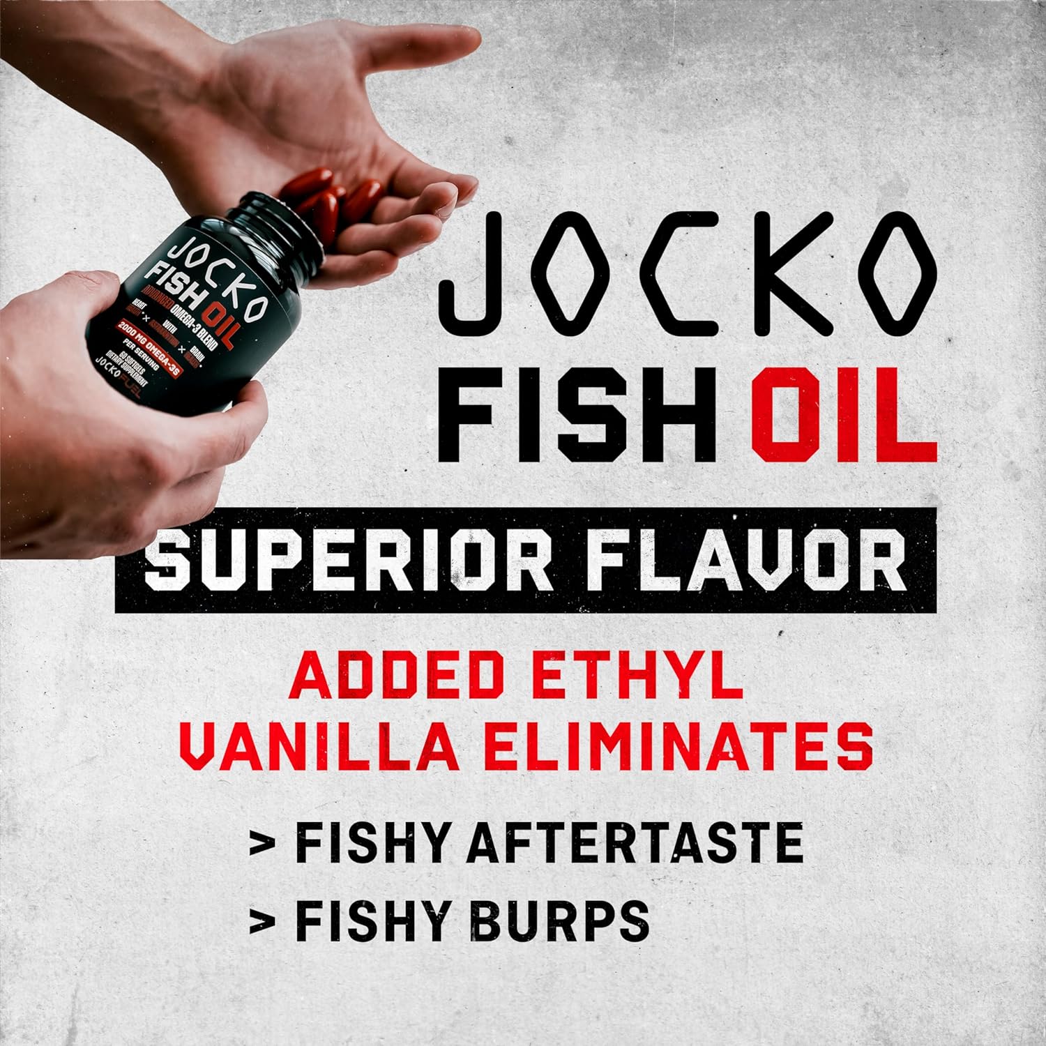 Jocko Fuel Omega 3 Fish Oil Supplement - Burpless Fish Oil 2000mg Omega 3 Fatty Acid Supplement Powerful Antioxidant with Astaxanthin - Supports Brain, Heart, & Mood (60 Capsules) (30 Day Supply) : Health & Household