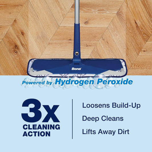 Bona PowerPlus Hardwood Floor Deep Cleaner Spray - 32 fl oz - Refillable - Oxygenated Formula and Residue-Free Floor Cleaning Solution - for Wood Floors