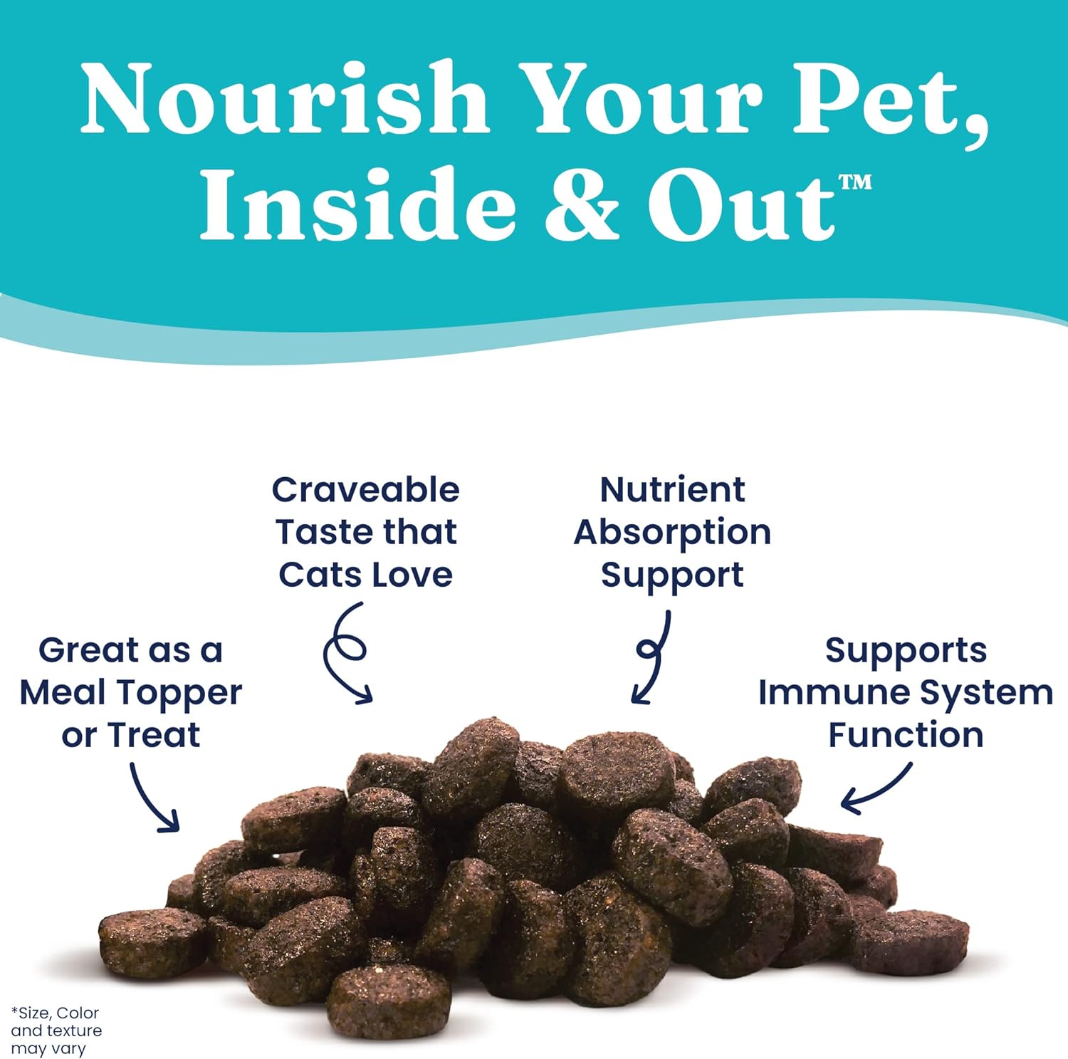 Solid Gold NutrientBoost Meal Topper for Cats - High Protein Crunchy Cat Treats Rich in Vitamins Minerals and Amino Acids - 1 Pound : Pet Supplies