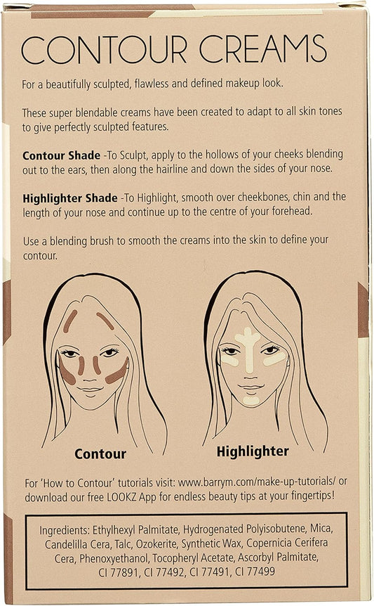 Barry M Cosmetics Chisel Cheeks Contour Creams, Multi, 2 Count (Pack Of 1)