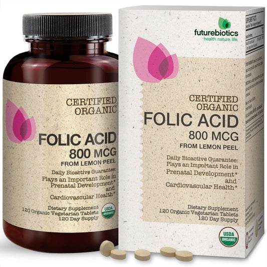 Futurebiotics Folic Acid 800mcg from USDA Certified Organic Lemon Peel