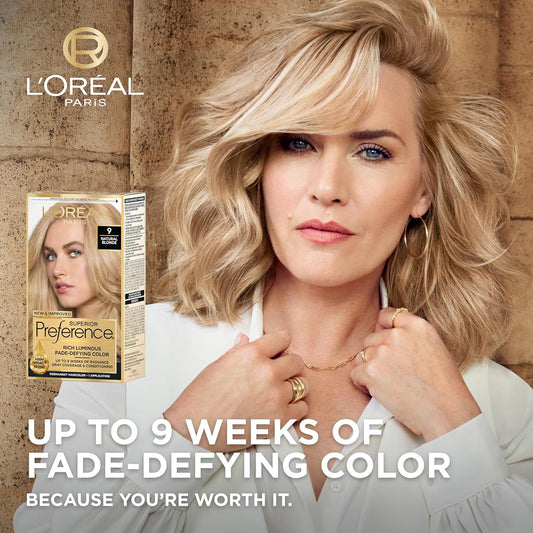 L'Oreal Paris Superior Preference Luminous Fade-Defying Permanent Hair Color, Hair Dye For Up To 9 Weeks Of Radiance, Light Brown 6, 1 Hair Dye Kit (Pack Of 2)