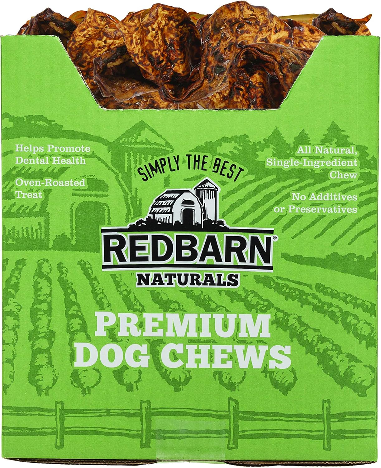 Redbarn All-Natural Bully Coated Cow Ears Chews for Dogs - Premium Crunchy Dental Treats with Chondroitin for Joint Health - Made in USA with No Artificial Ingredients - 4.2 oz Bag : Pet Supplies