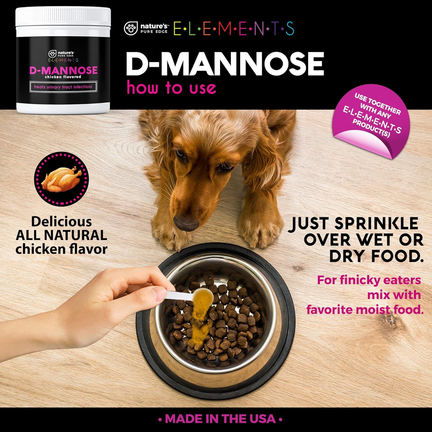 D-Mannose Supplement with Real Chicken for Dogs and Cats. Use for Immediate and Preventative Treatment of Bladder and Urinary Tract Infections UTIs. Stop Kidney Stones. Extra Strength 115 Grams. : Pet Supplies