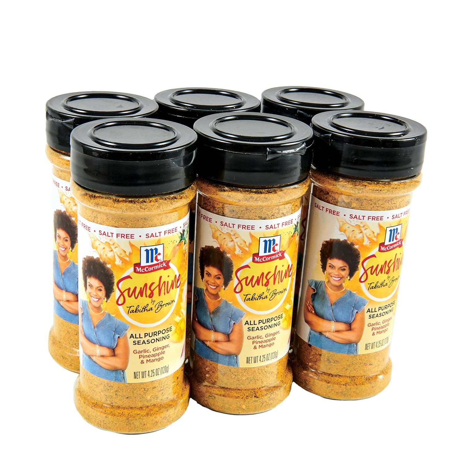 McCormick Sunshine All Purpose Seasoning by Tabitha Brown, 4.25 oz (Pack of 6)