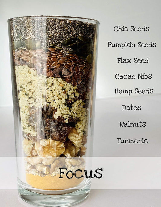 Your Unbelievabowl - Organic Superfood Boost (Focus) 600G, 40 Servings, 45P Per Serving, Gluten Free, Chia Seeds, Hemp Seeds, Dates, Walnuts, Pumpkin Seeds, Cacao, Flaxseed, Turmeric