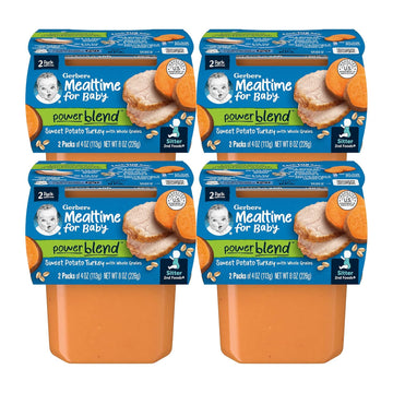 Gerber Mealtime For Baby 2Nd Foods Powerblend Baby Food Tubs (Sweet Potato Turkey)