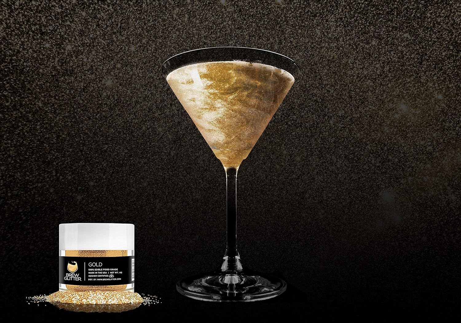 Bronze Brew Glitter Edible Glitter For Drinks, Cocktails, Beer, Garnish Glitter & Beverages | Kosher & Halal Certified | 100% Edible & Food Grade | Vegan, Gluten, Nut Free (25G, Bronze) : Grocery & Gourmet Food