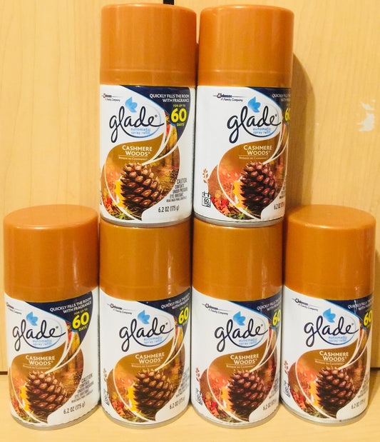 Glade Automatic Spray Refill 6.2 Oz, Cashmere Woods Pack of 12 : Health & Household