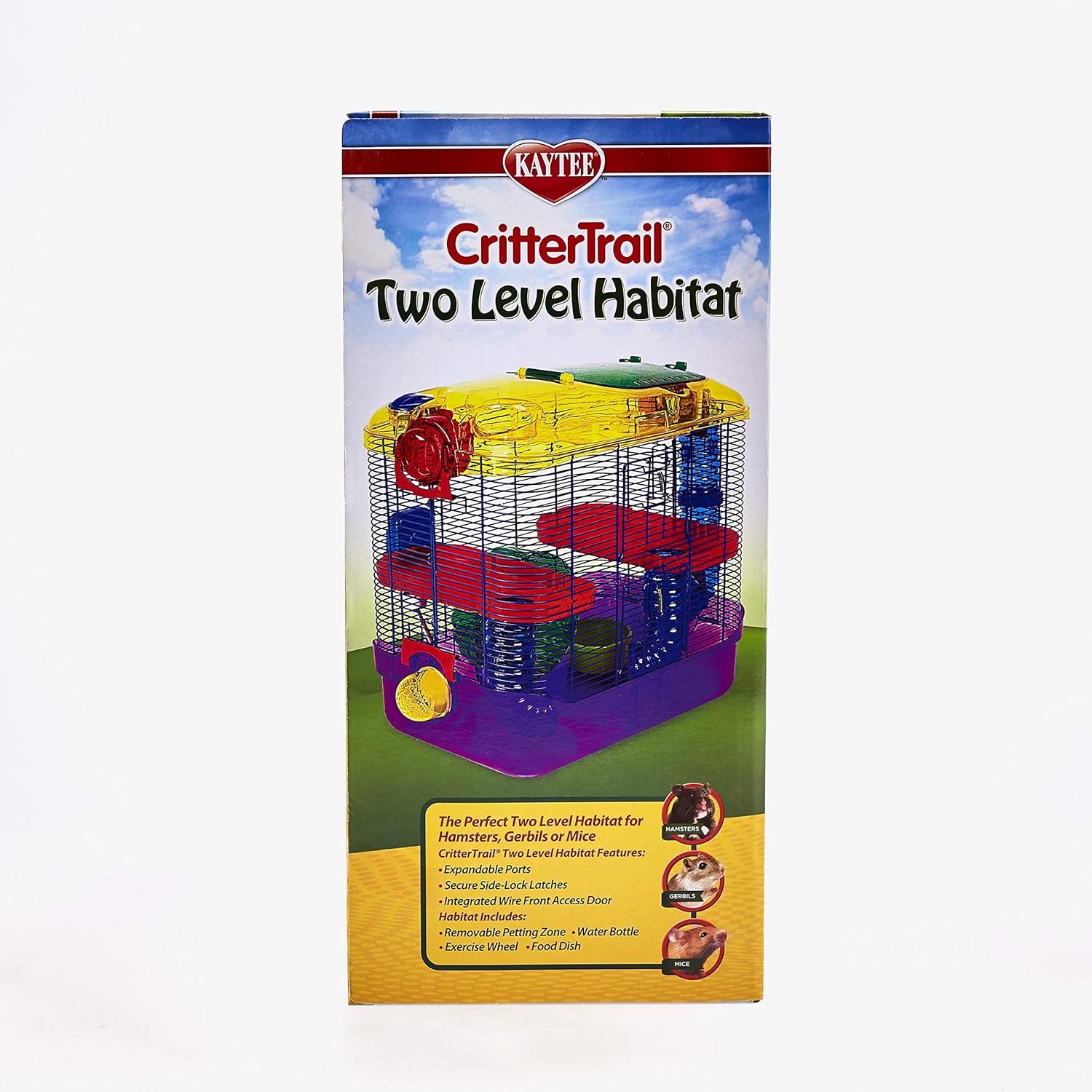 Kaytee CritterTrail Two Level Habitat for Pet Dwarf Hamsters, Gerbils or Mice, Blue : Pet Supplies