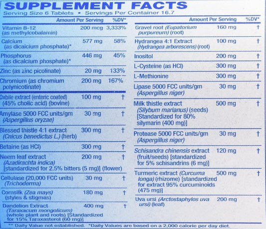 Dr. Venessa'S Liver Clean Tablets, 100 Count