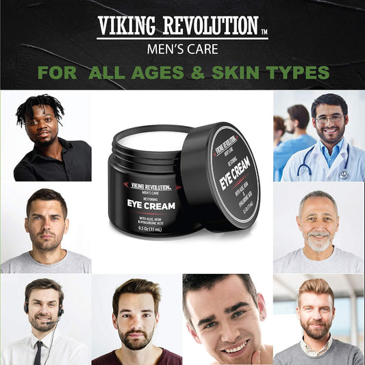 Viking Revolution Men'S Eye Cream - Natural Anti-Aging, Dark Circle Treatment, Reduces Puffiness & Crowsfeet - 6Ml