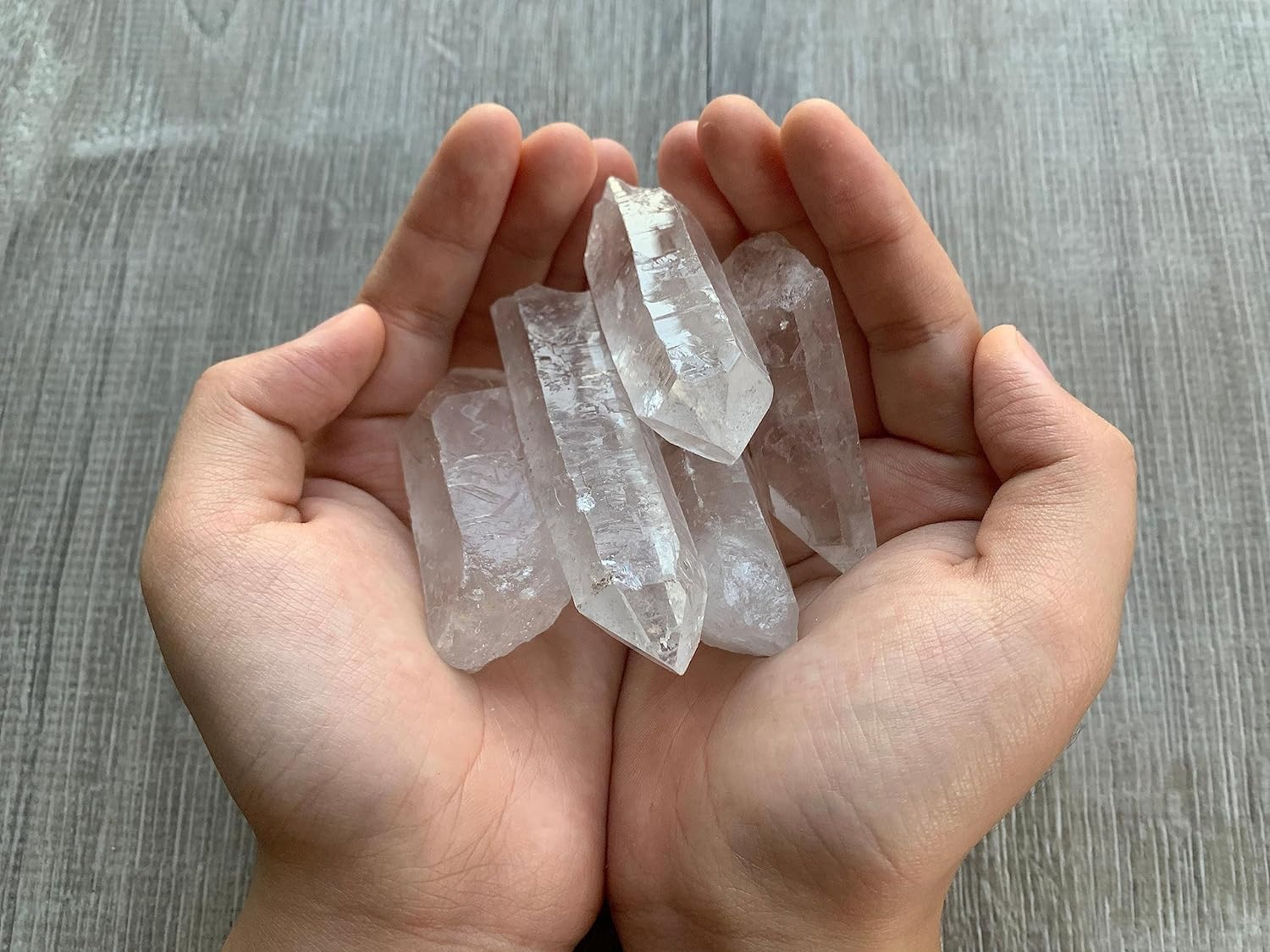 GAF TREASURES Wholesale Clear Quartz Points, Natural Clear Quartz Points, Clear Quartz Points Healing Crystals (Clear Quartz Points, 3 Pound)