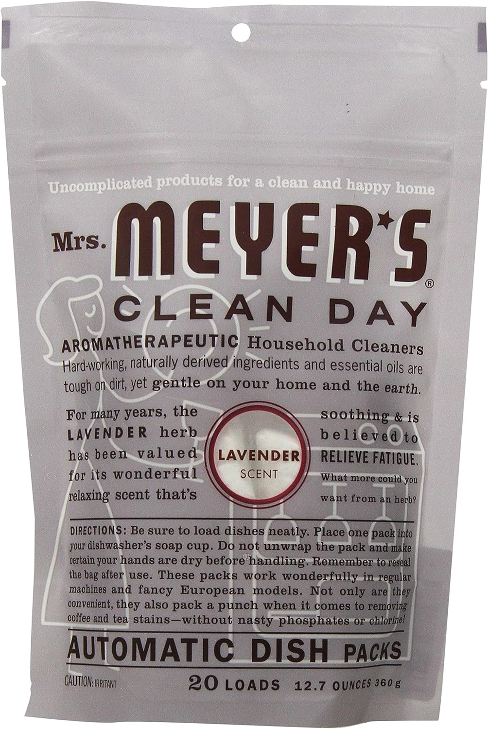 Mrs. Meyer's Auto Dishwash Packs, Lavender, 12.7 Ounce