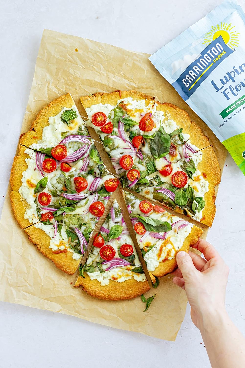 Carrington Farms - Lupin Flour - Keto And Vegan Friendly Ground Flour- Non Gmo, Gluten Free Lupin Flour - Low Carb, High Protein, Low Calorie - Fiber And Mineral Rich